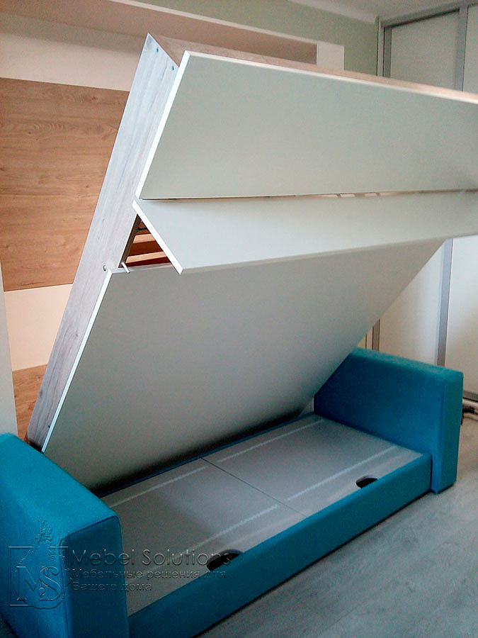 Шкаф-кровать с автоматическим складным диваном