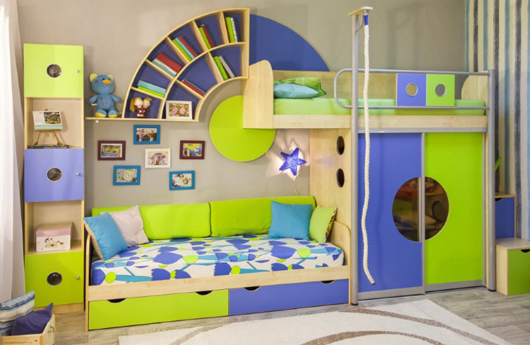Детская мебель Двухъярусная Кровать 7-014