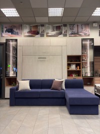 Шафа-ліжко з кутовим диваном 1-004