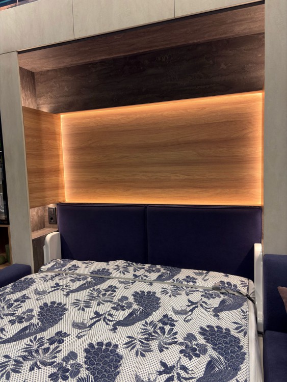 Шафа-ліжко з кутовим диваном 1-004